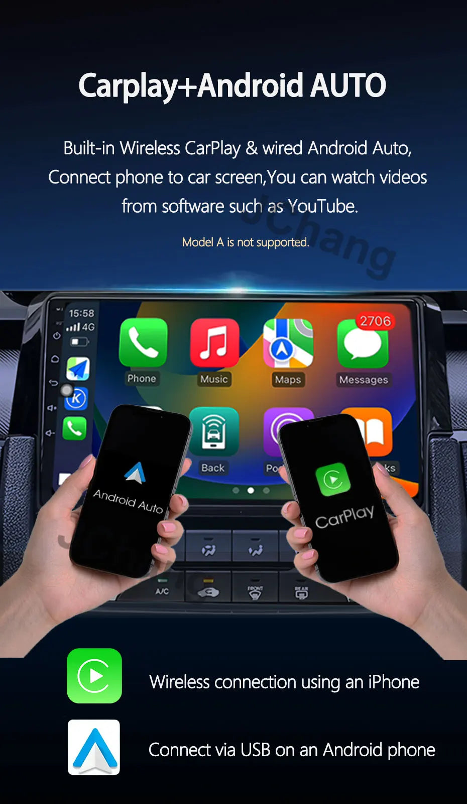 Autoradio Android 2Din for KIA Pegas Soluto 2017-2021 | 9" QLED GPS Navigation CarPlay Bluetooth WiFi