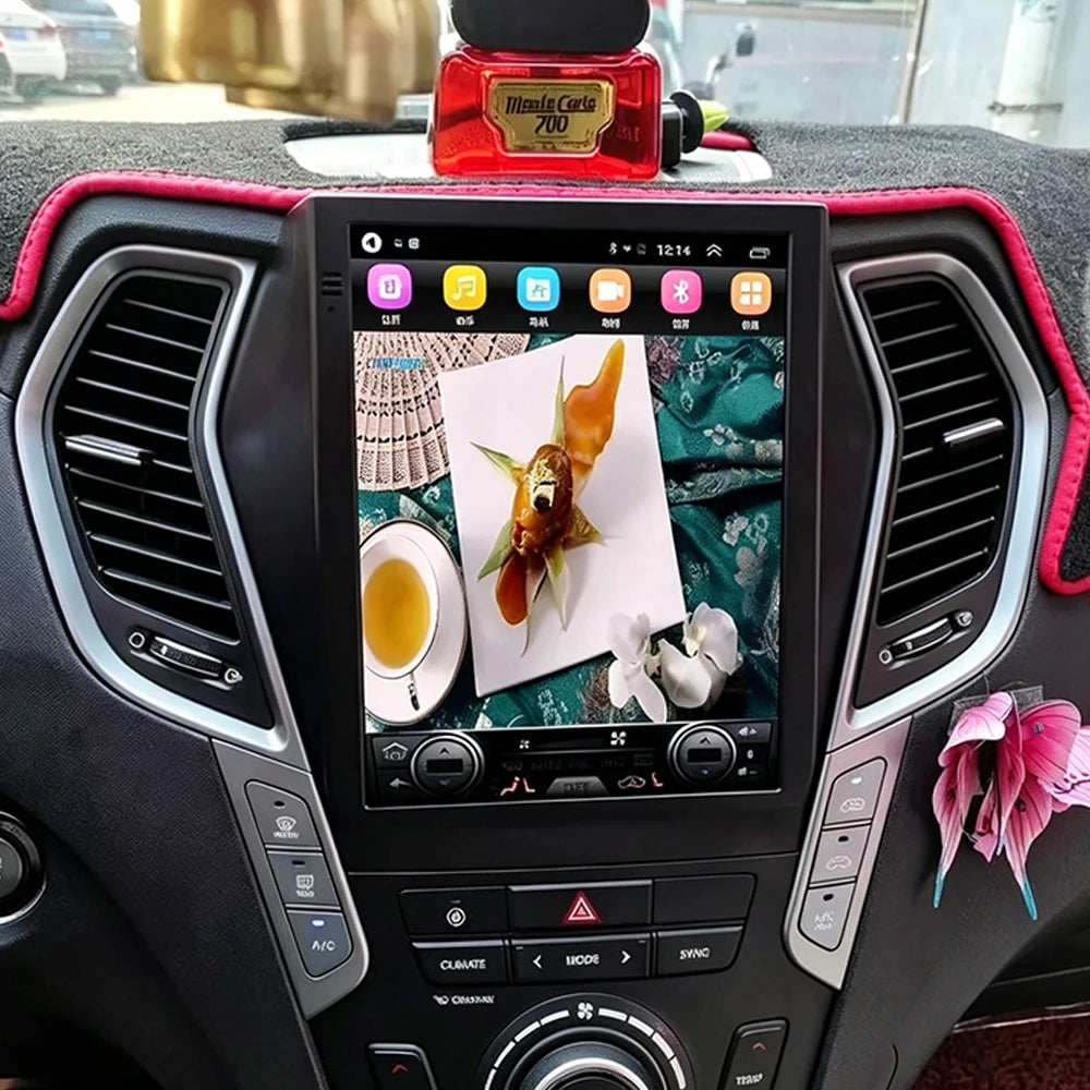 Android16 9.7'' Car Radio For Hyundai Santafe 2013-2017 IX45 2013-2017 Android auto Multimedia Player Carplay Auto 5G Navigation