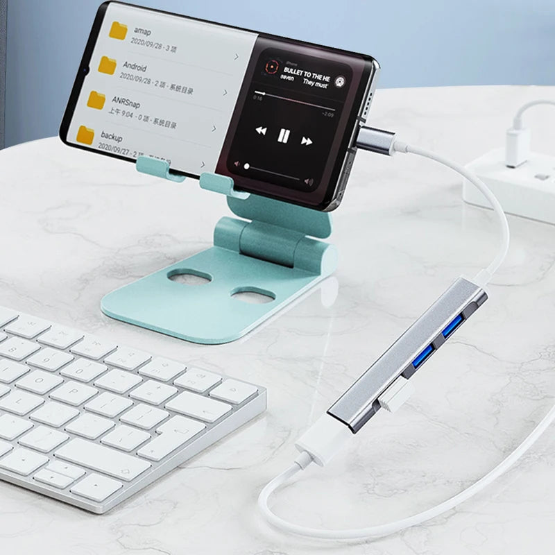 Hub USB 7 Puertos Tipo C USB 3.0 para MacBook, PC y Laptop