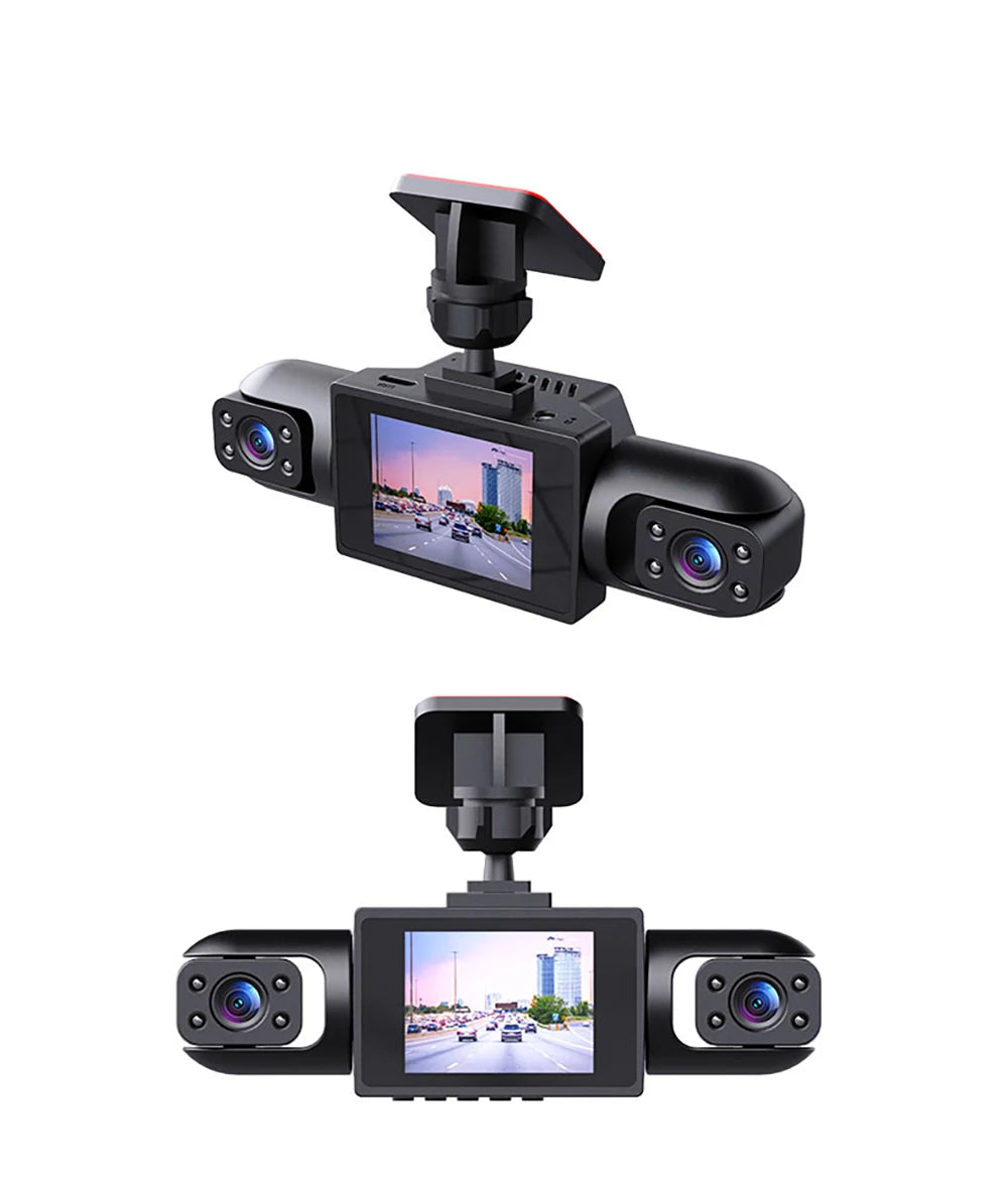 Dash Cam 4 Cámaras HD con Visión Nocturna y Grabación 24H