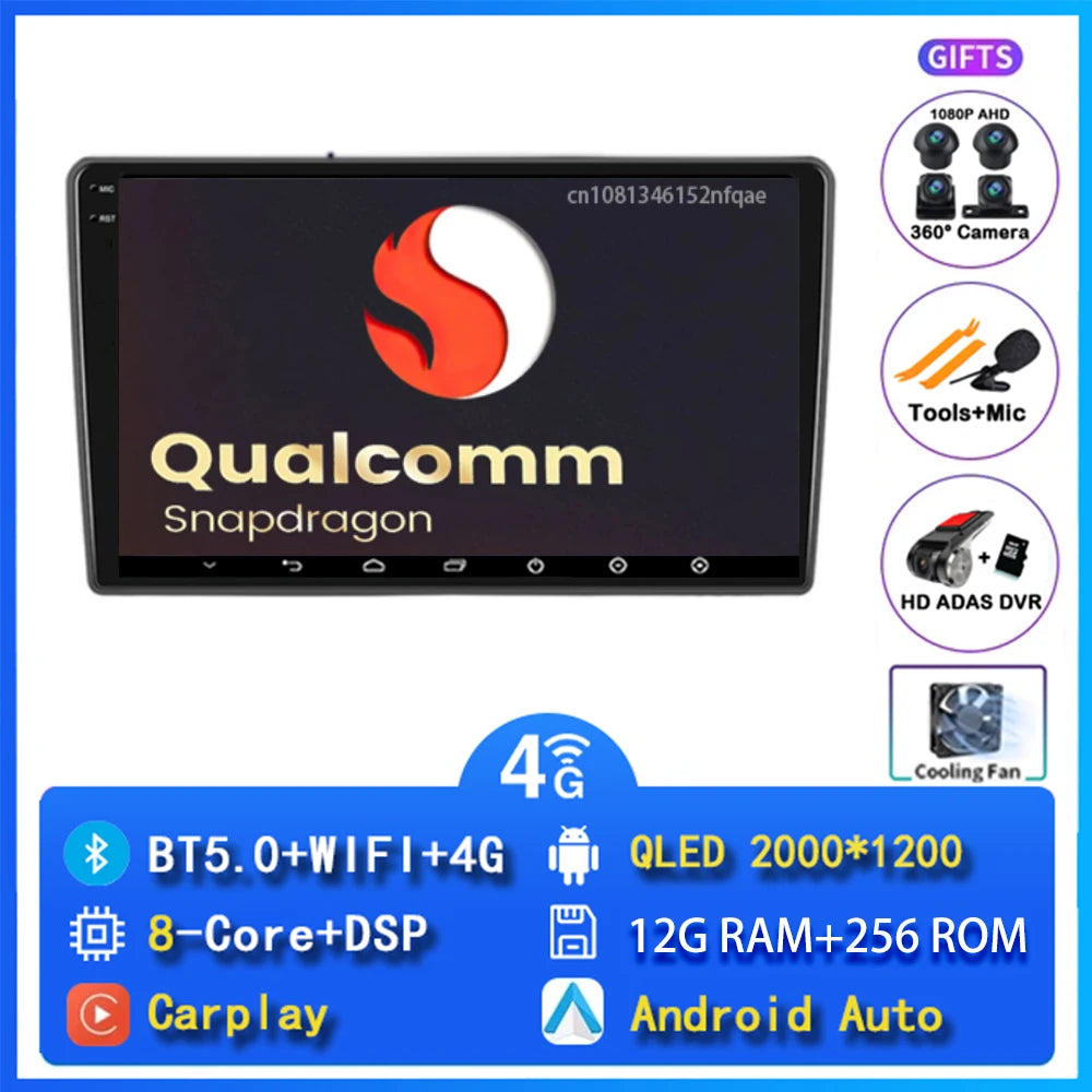 Android Car Radio for Hyundai I40 2011-2016 | 9" QLED GPS Navigation CarPlay 4G WiFi DSP Bluetooth