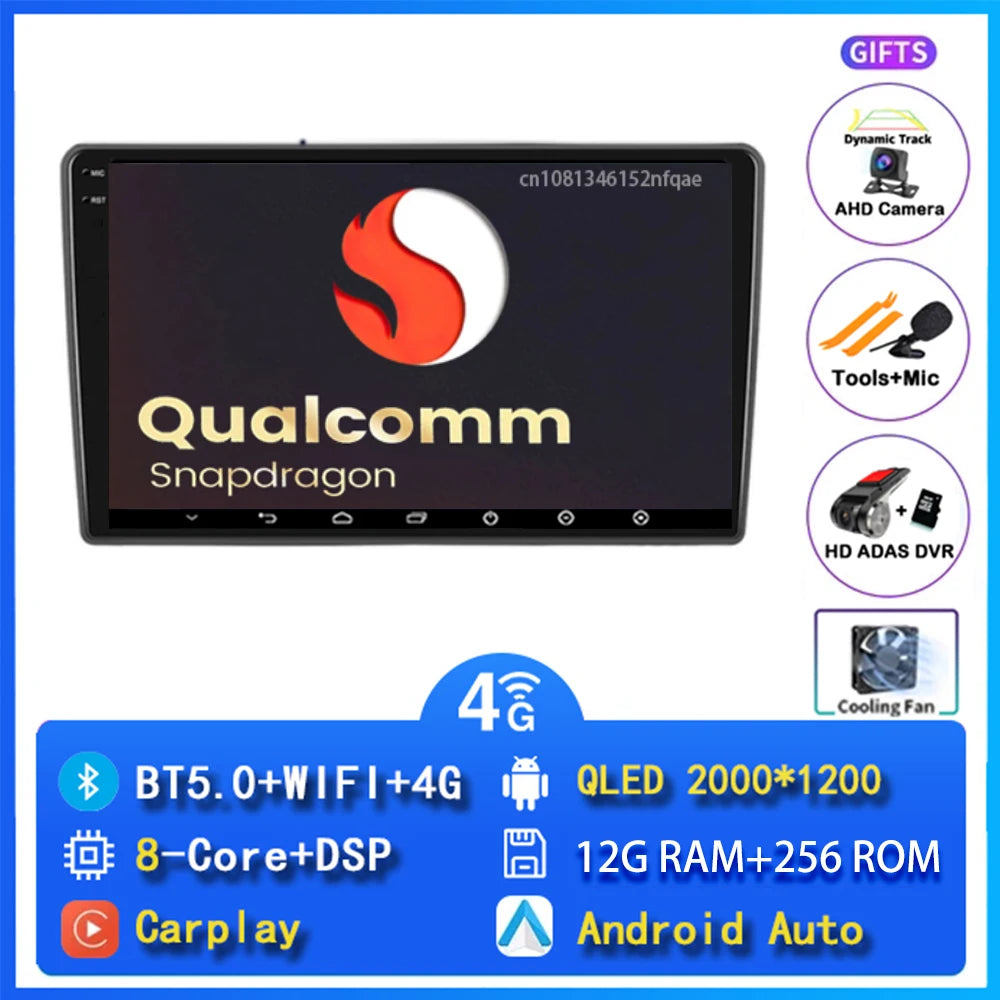 Android Car Radio for Hyundai I40 2011-2016 | 9" QLED GPS Navigation CarPlay 4G WiFi DSP Bluetooth