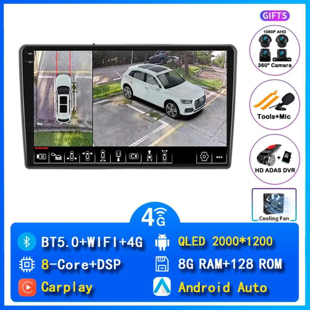 Android Car Radio for Hyundai I40 2011-2016 | 9" QLED GPS Navigation CarPlay 4G WiFi DSP Bluetooth