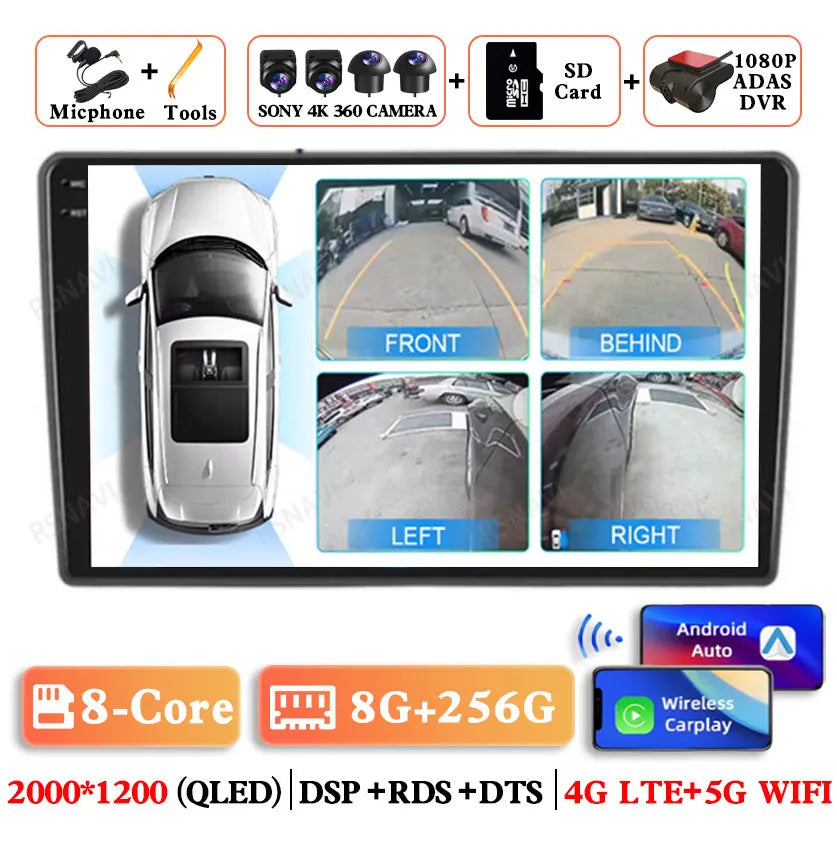Android 15 Car Radio For Hyundai I40 2011 - 2019 2DIN 4G LTE GPS Autoradio Multimedia DSP 2 DIN QLED 5G WIFI Qualcomm BT Stereo