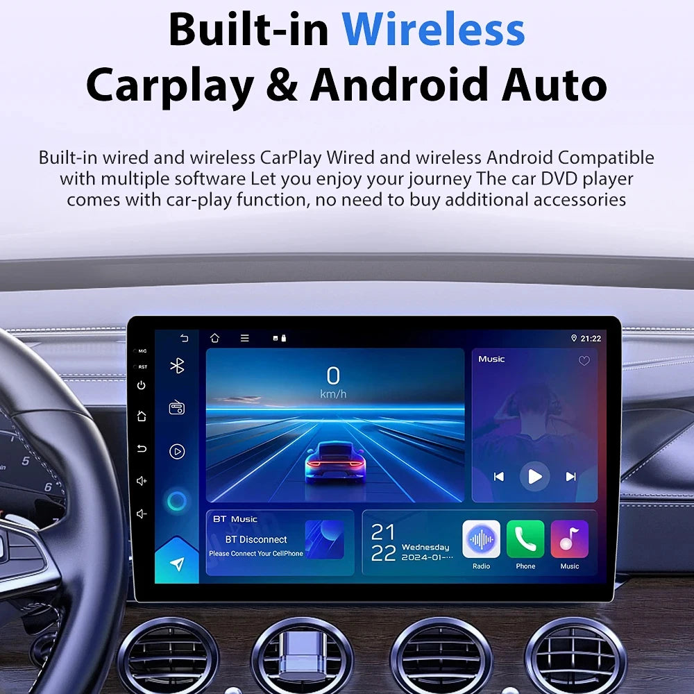 Radio Android 9" para Honda Civic 1995-2001 con GPS, CarPlay y WiFi