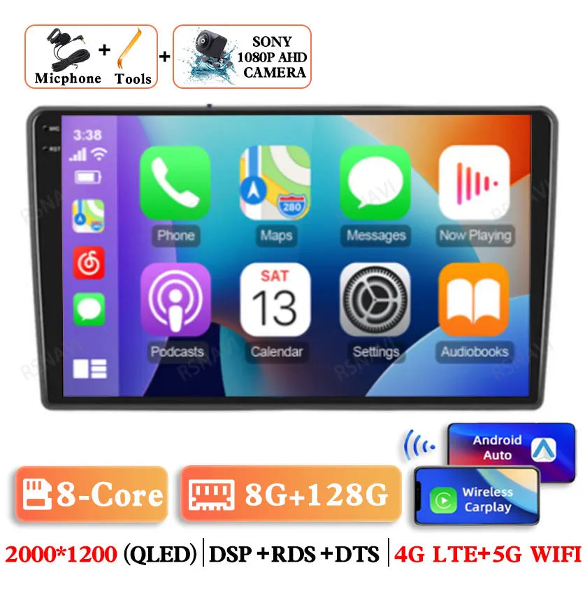 Android 15 Car Radio For Hyundai I40 2011 - 2019 2DIN 4G LTE GPS Autoradio Multimedia DSP 2 DIN QLED 5G WIFI Qualcomm BT Stereo