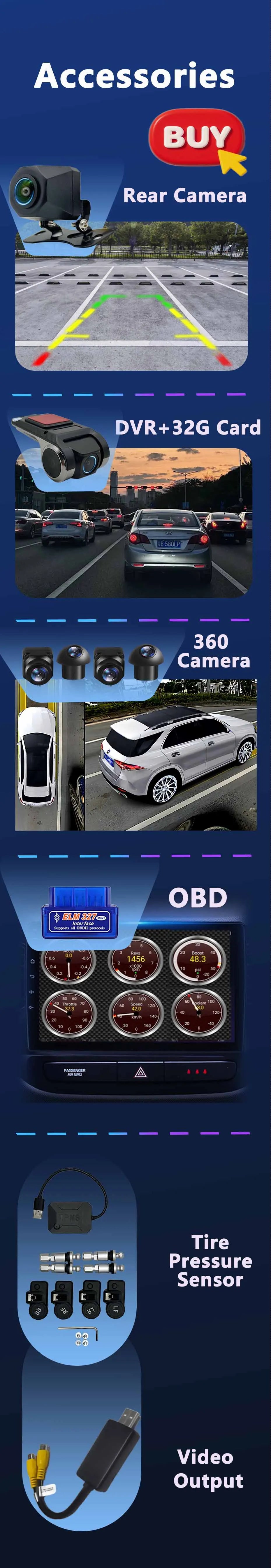 Autoradio Android 2Din for KIA Pegas Soluto 2017-2021 | 9" QLED GPS Navigation CarPlay Bluetooth WiFi