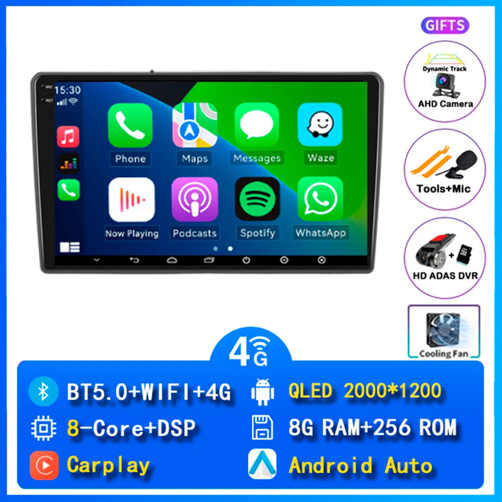 Android Car Radio for Hyundai I40 2011-2016 | 9" QLED GPS Navigation CarPlay 4G WiFi DSP Bluetooth