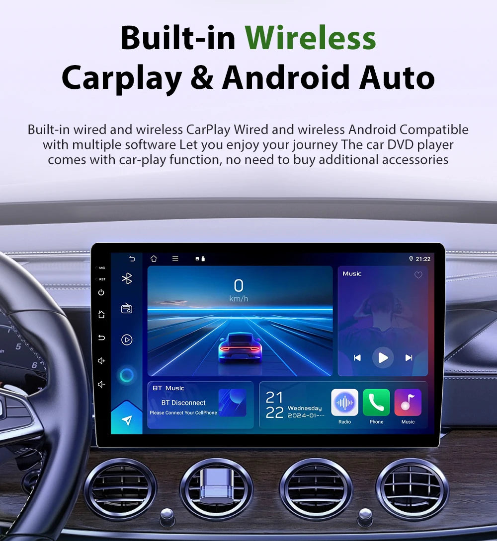 Radio Android 9" para Honda Civic 1995-2001 con GPS, CarPlay y WiFi