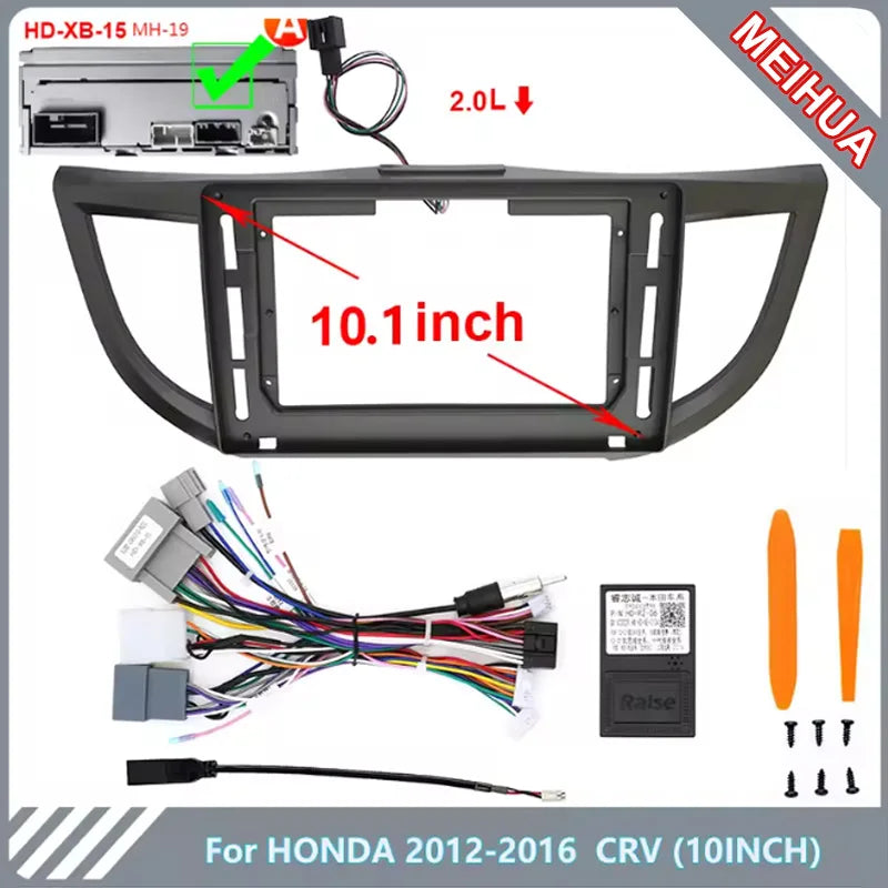 Marco y Arnés para Radio 2 DIN Honda CRV 2012-2016