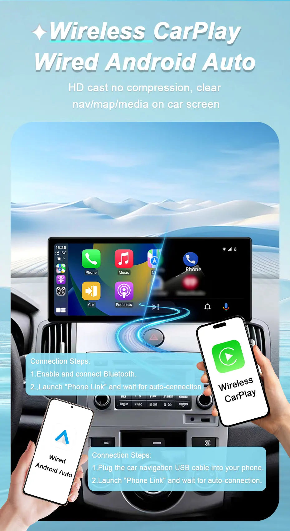 Radio Android 12.3" para Honda Accord 2018-2022 con CarPlay y GPS