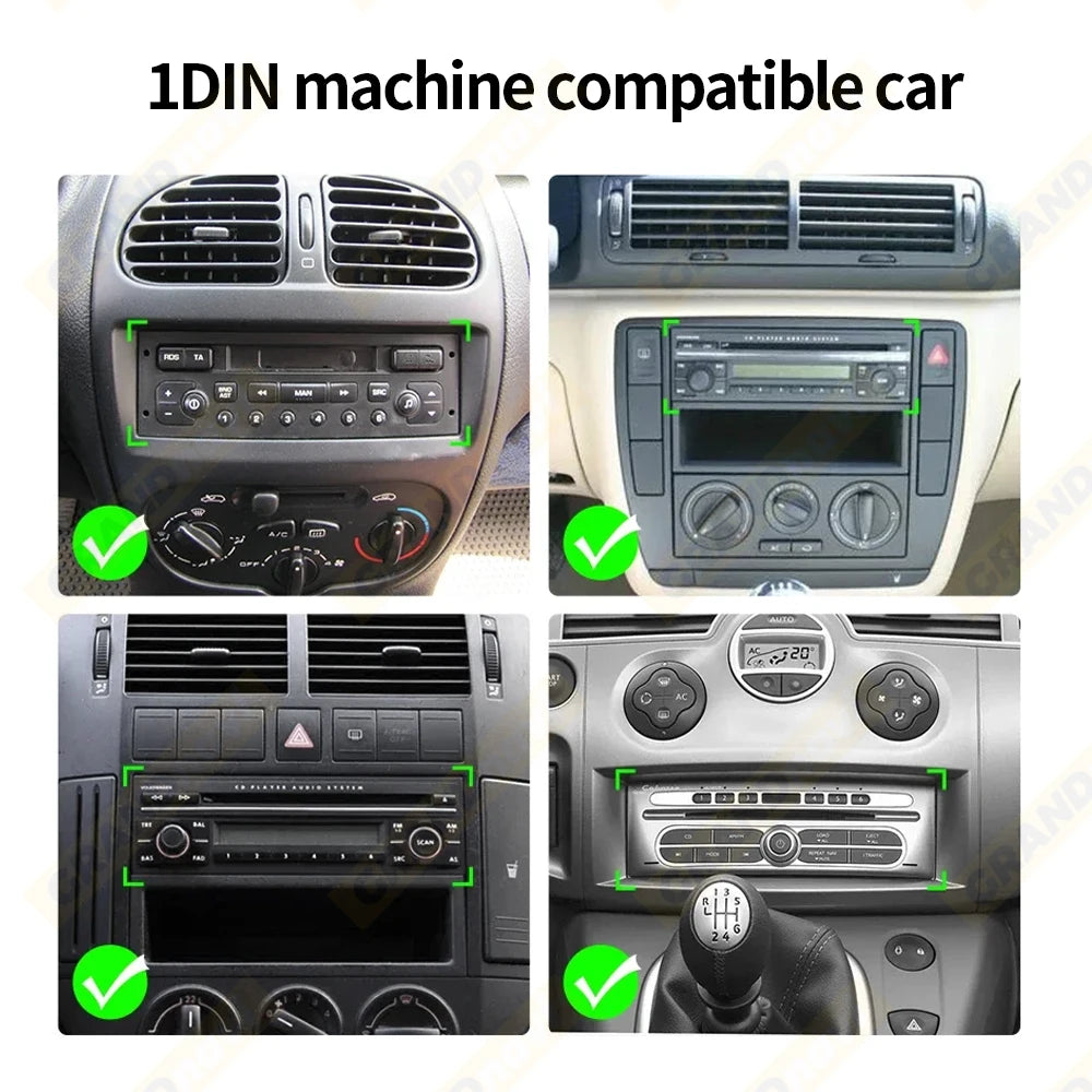Radio 1 DIN para Auto con Bluetooth, FM, USB Tipo C y Control Remoto