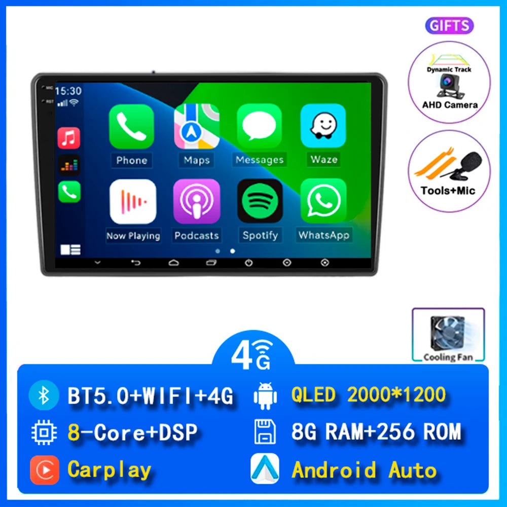 Android Car Radio for Hyundai I40 2011-2016 | 9" QLED GPS Navigation CarPlay 4G WiFi DSP Bluetooth