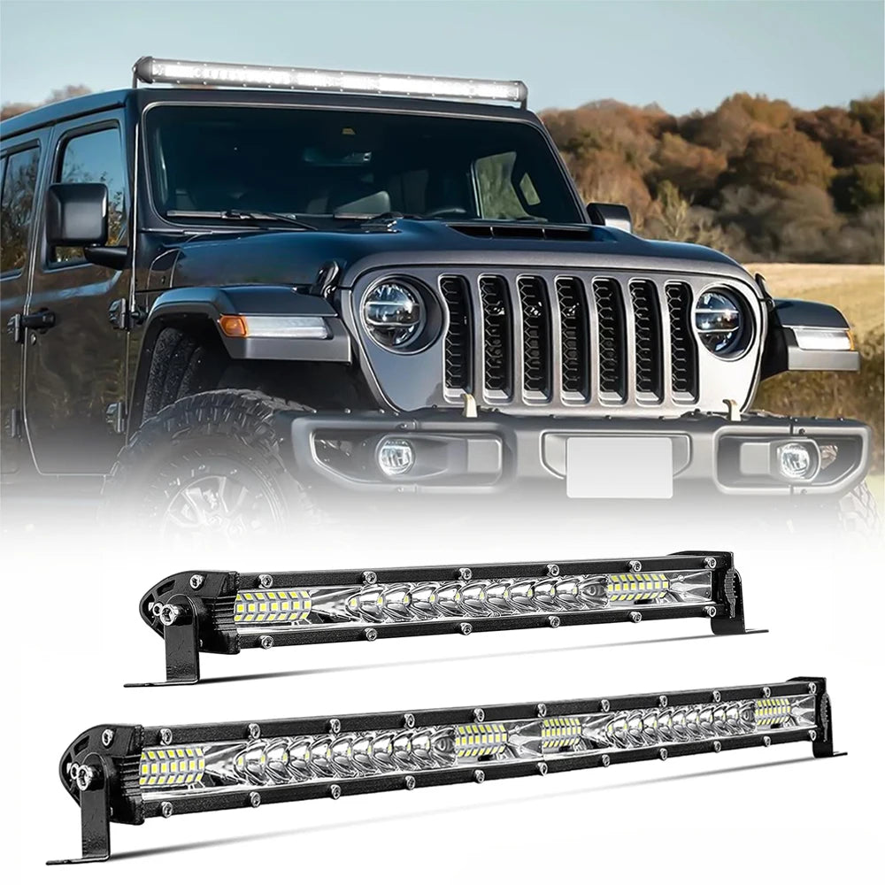 Barra LED Off-Road Spot/Flood 78W IP68 12V/24V para Camiones y SUV