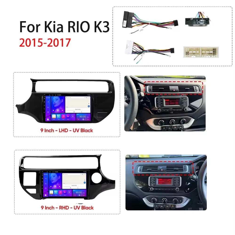 Android Car Radio for KIA RIO K3 2015-2017 | 9" Touch Screen GPS Navigation Wireless CarPlay Android Auto