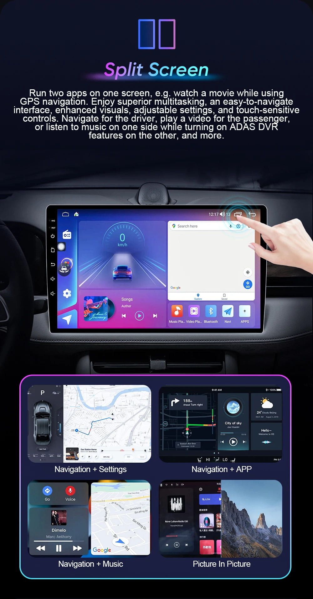 Android Car Radio for KIA RIO K3 2015-2017 | 9" Touch Screen GPS Navigation Wireless CarPlay Android Auto