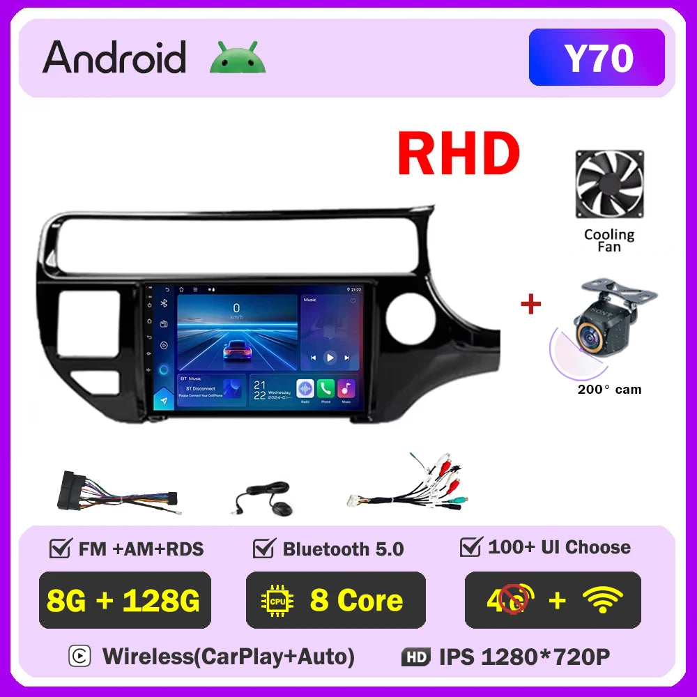 Android Car Radio for KIA RIO K3 2015-2017 | 9" Touch Screen GPS Navigation Wireless CarPlay Android Auto