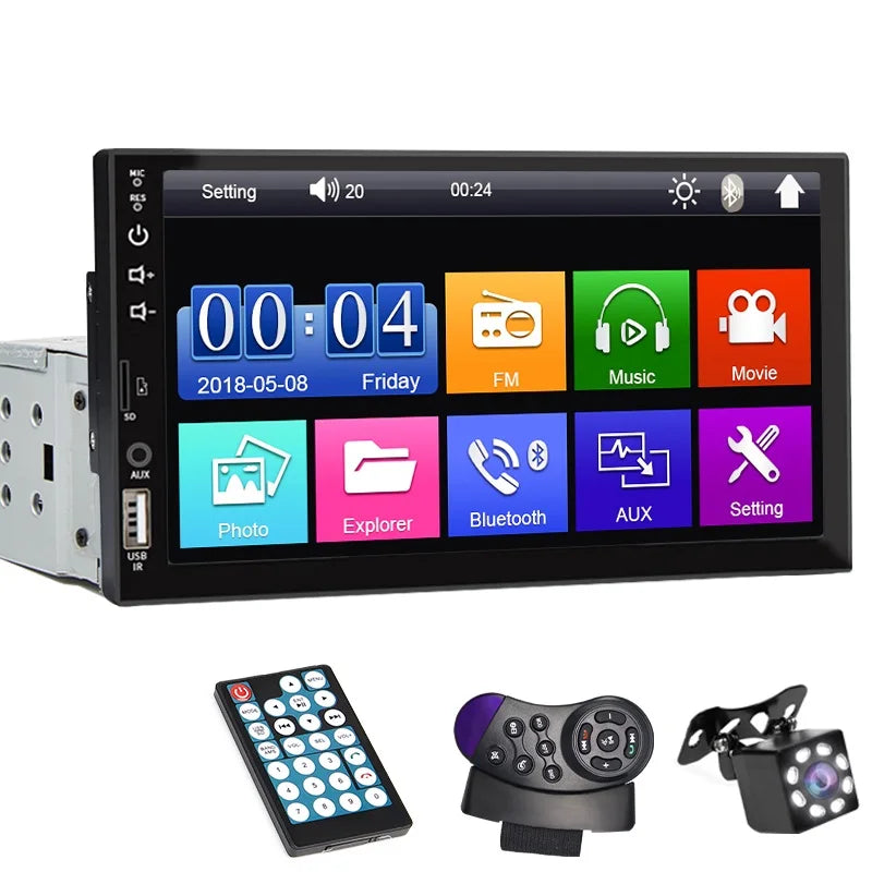 Radio para Auto 7" Pantalla Táctil con Bluetooth y Mirror Link