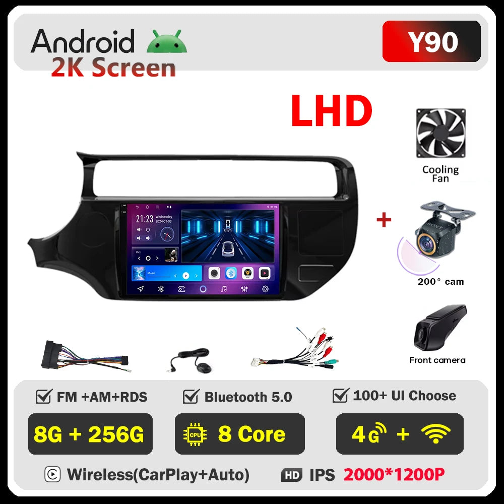 Android Car Radio for KIA RIO K3 2015-2017 | 9" Touch Screen GPS Navigation Wireless CarPlay Android Auto