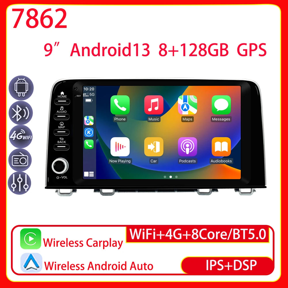 Radio Android 9" para Honda CRV 2017-2021 con CarPlay y GPS