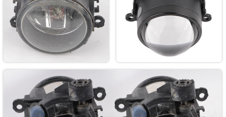 H11 LED Fog Light Headlight Bulb Pure White Light Dual LED Projector Lens High and Low Beam High Power 80W Universal Fog Lights