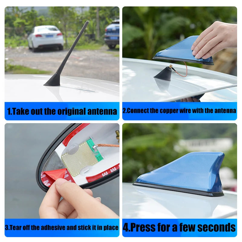 Antena Shark Fin para Auto Señal FM Universal