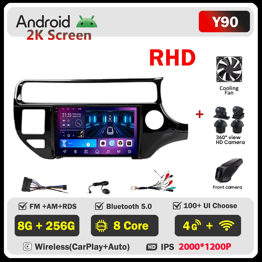 Android Car Radio for KIA RIO K3 2015-2017 | 9" Touch Screen GPS Navigation Wireless CarPlay Android Auto