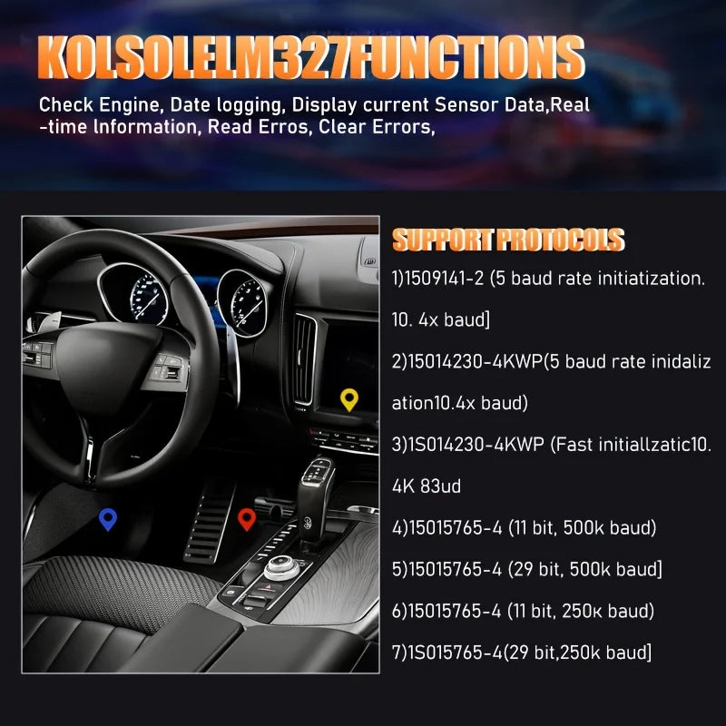 Escáner OBD2 Portátil para Diagnóstico de Vehículos