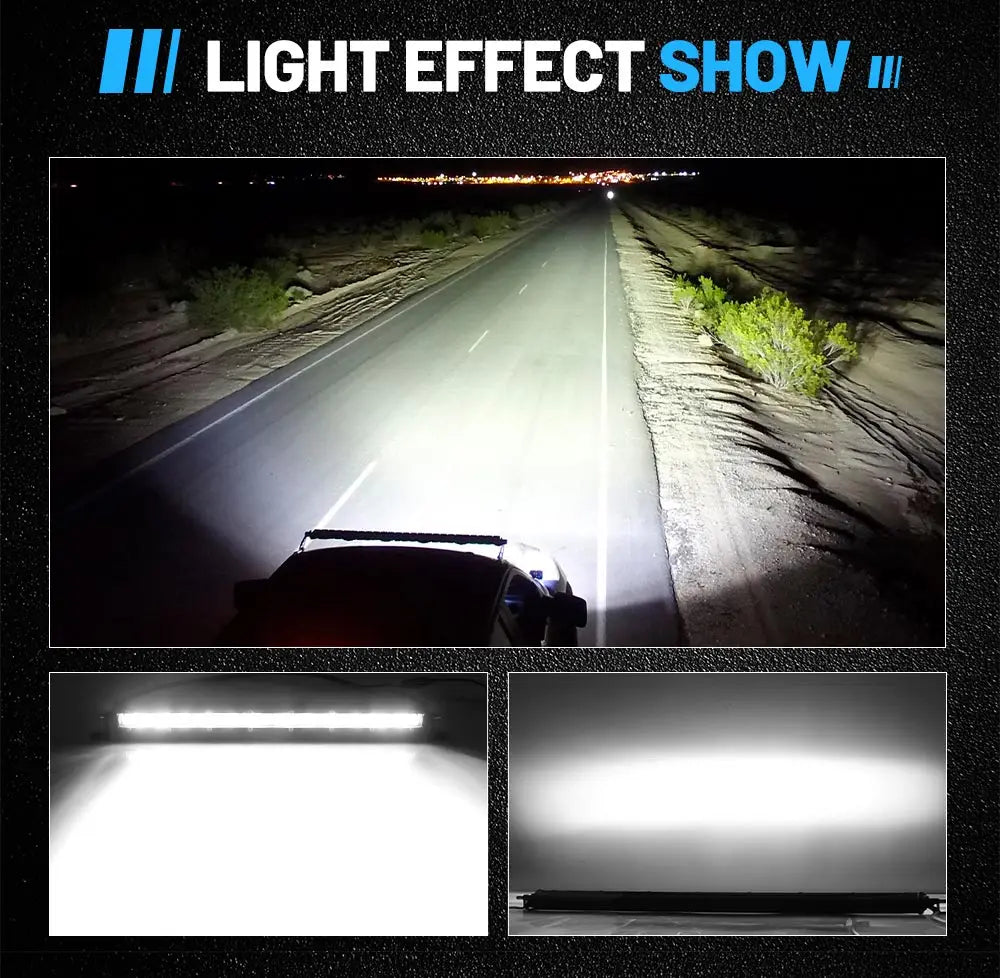 Barra LED 7" Slim Off-Road 12V/24V para Camiones y ATV