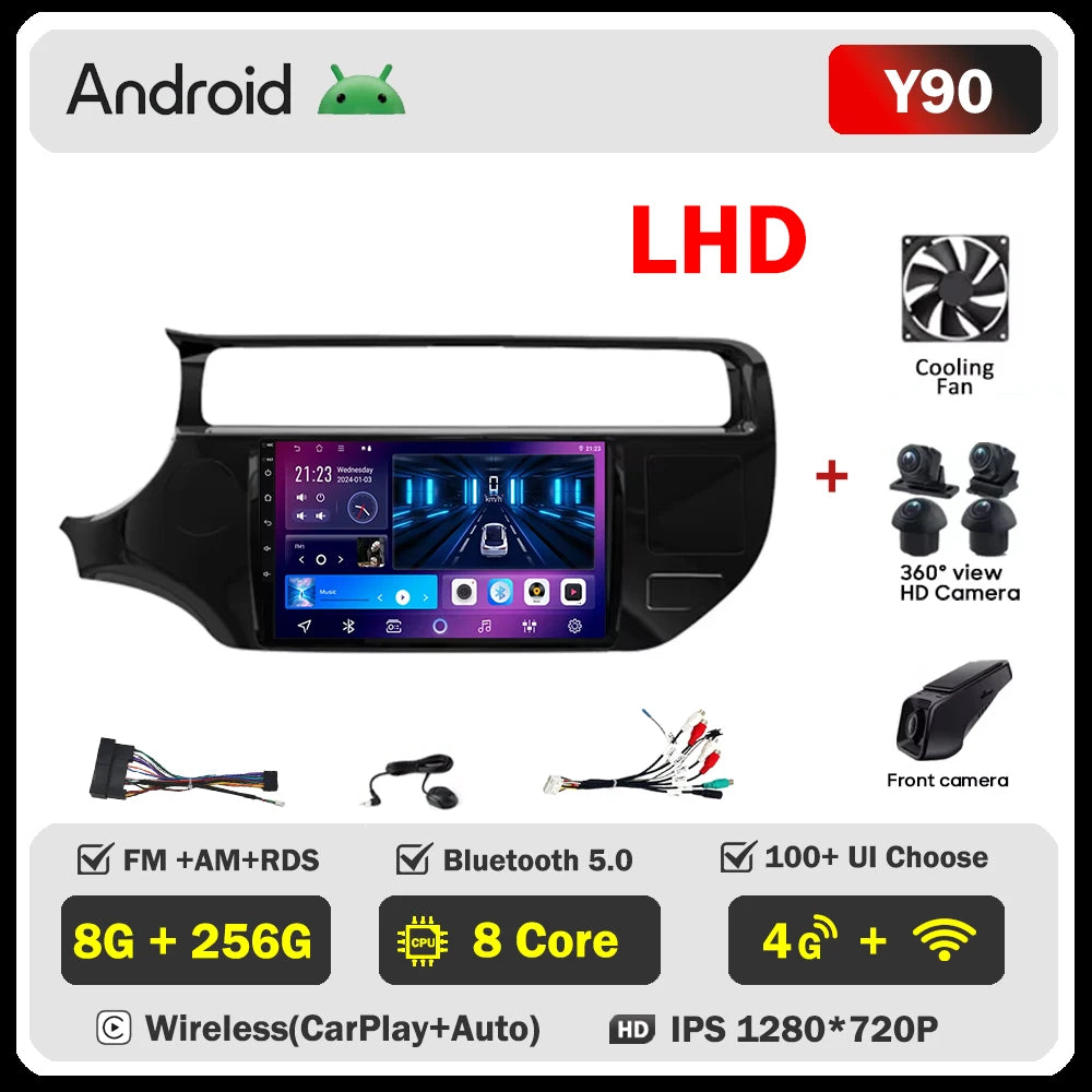 Android Car Radio for KIA RIO K3 2015-2017 | 9" Touch Screen GPS Navigation Wireless CarPlay Android Auto