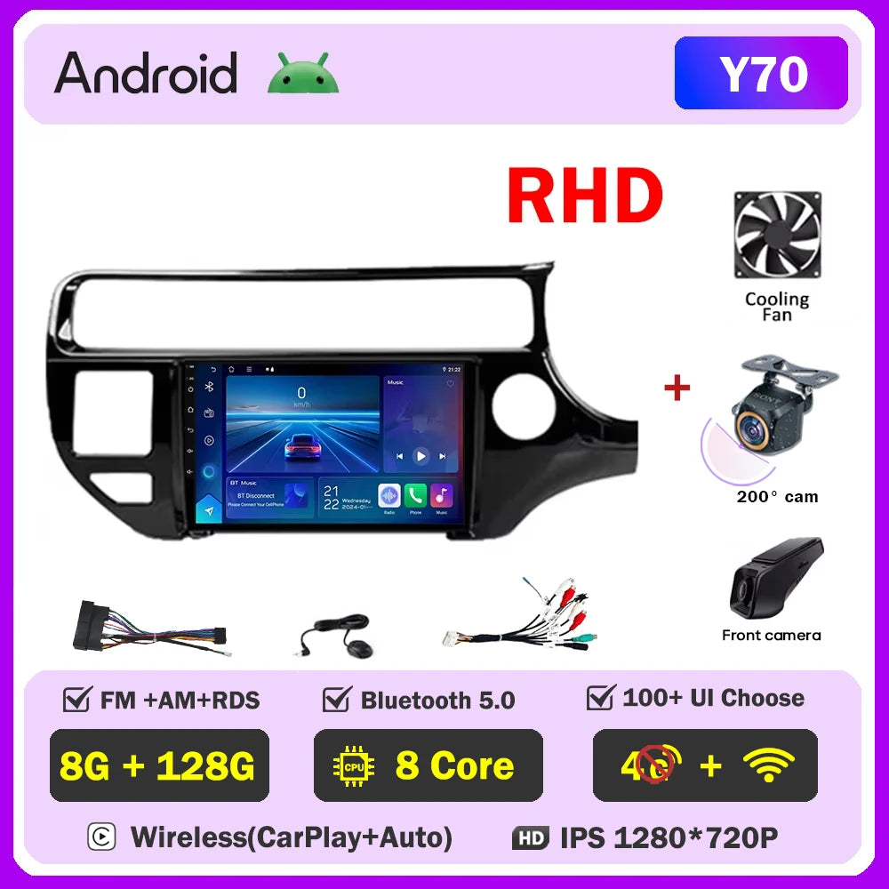 Android Car Radio for KIA RIO K3 2015-2017 | 9" Touch Screen GPS Navigation Wireless CarPlay Android Auto