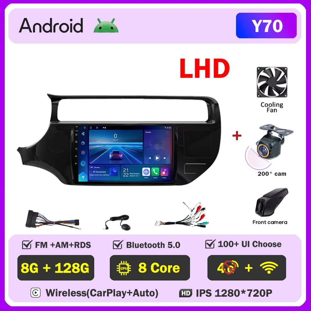 Android Car Radio for KIA RIO K3 2015-2017 | 9" Touch Screen GPS Navigation Wireless CarPlay Android Auto