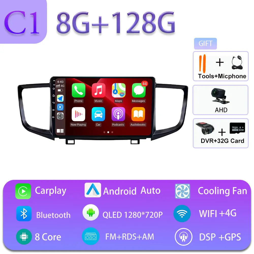 Radio Android 10" para Honda Pilot 2016-2019 con GPS y Bluetooth