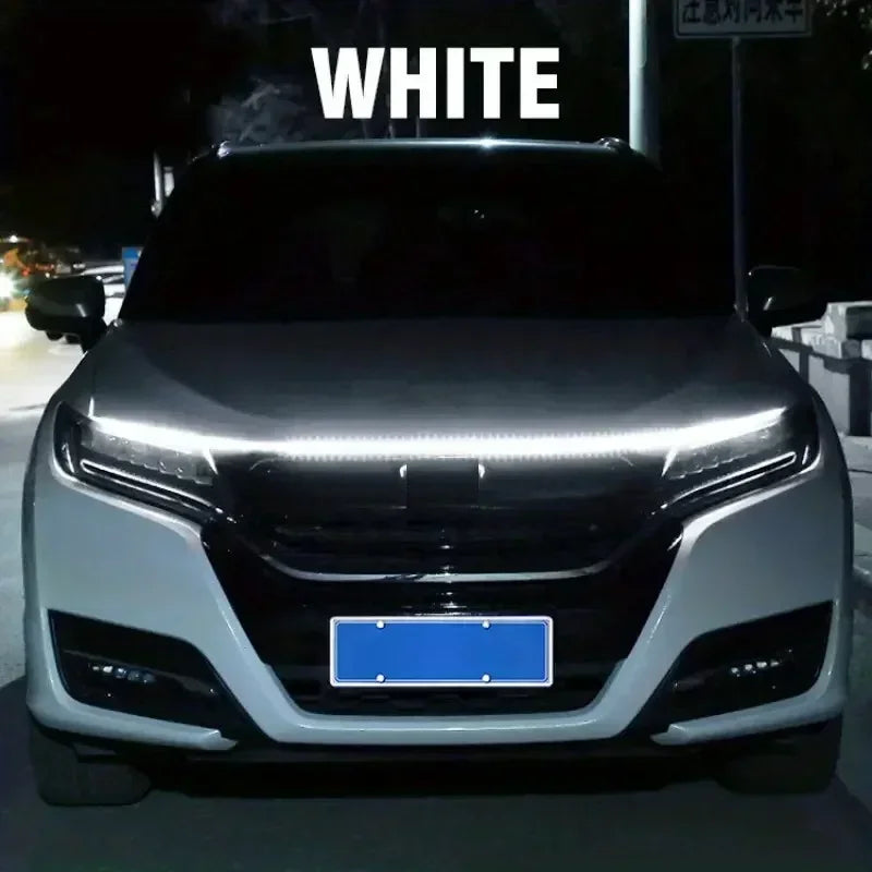 Luces LED DRL Decorativas para Capó y Puertas de Auto 12V