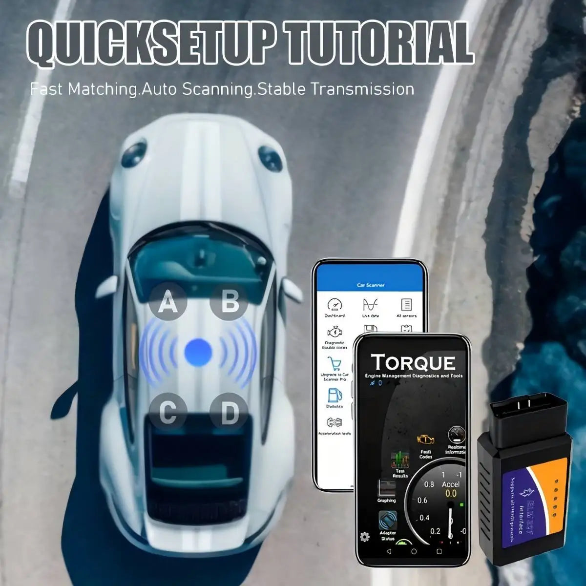 Escáner OBD2 Portátil para Diagnóstico de Vehículos