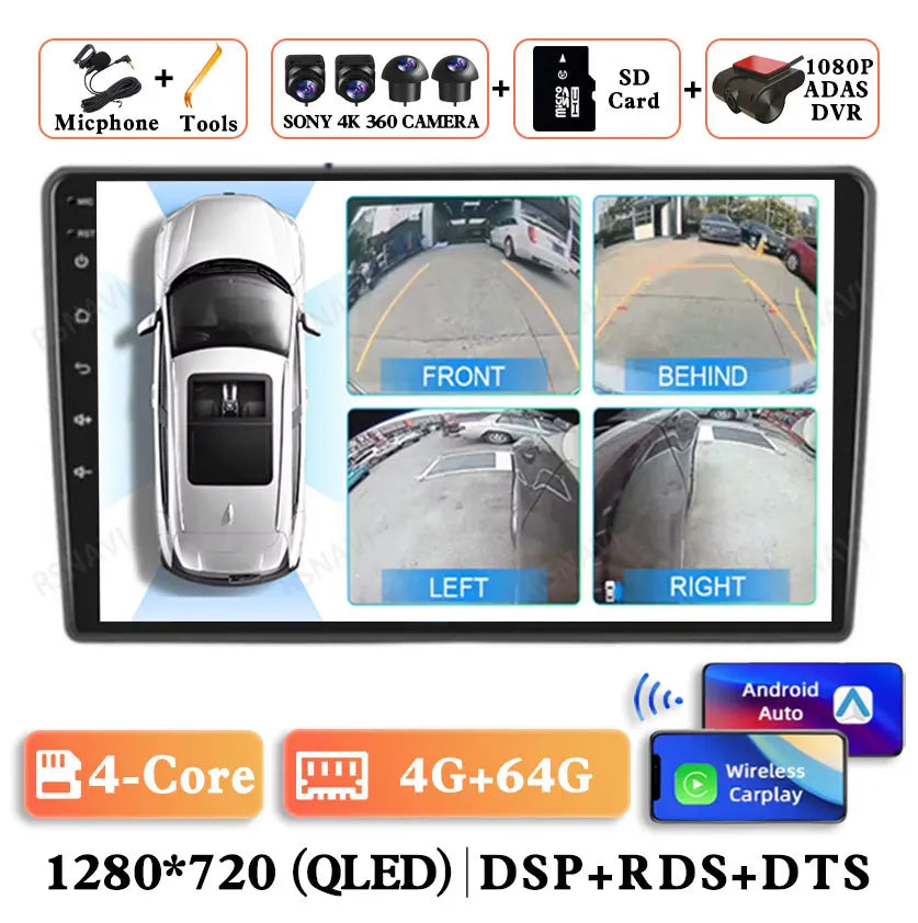 Android 15 Car Radio For Hyundai I40 2011 - 2019 2DIN 4G LTE GPS Autoradio Multimedia DSP 2 DIN QLED 5G WIFI Qualcomm BT Stereo
