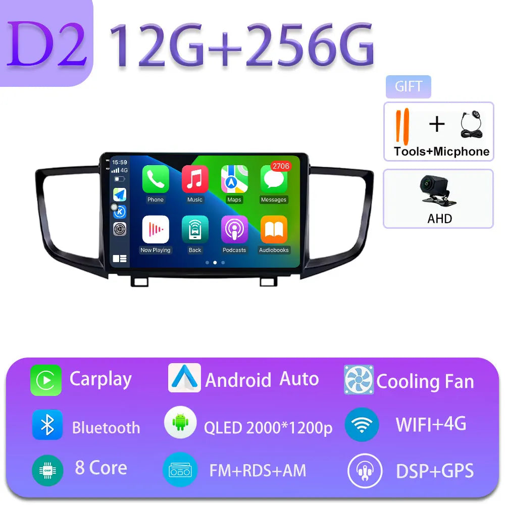 Radio Android 10" para Honda Pilot 2016-2019 con GPS y Bluetooth