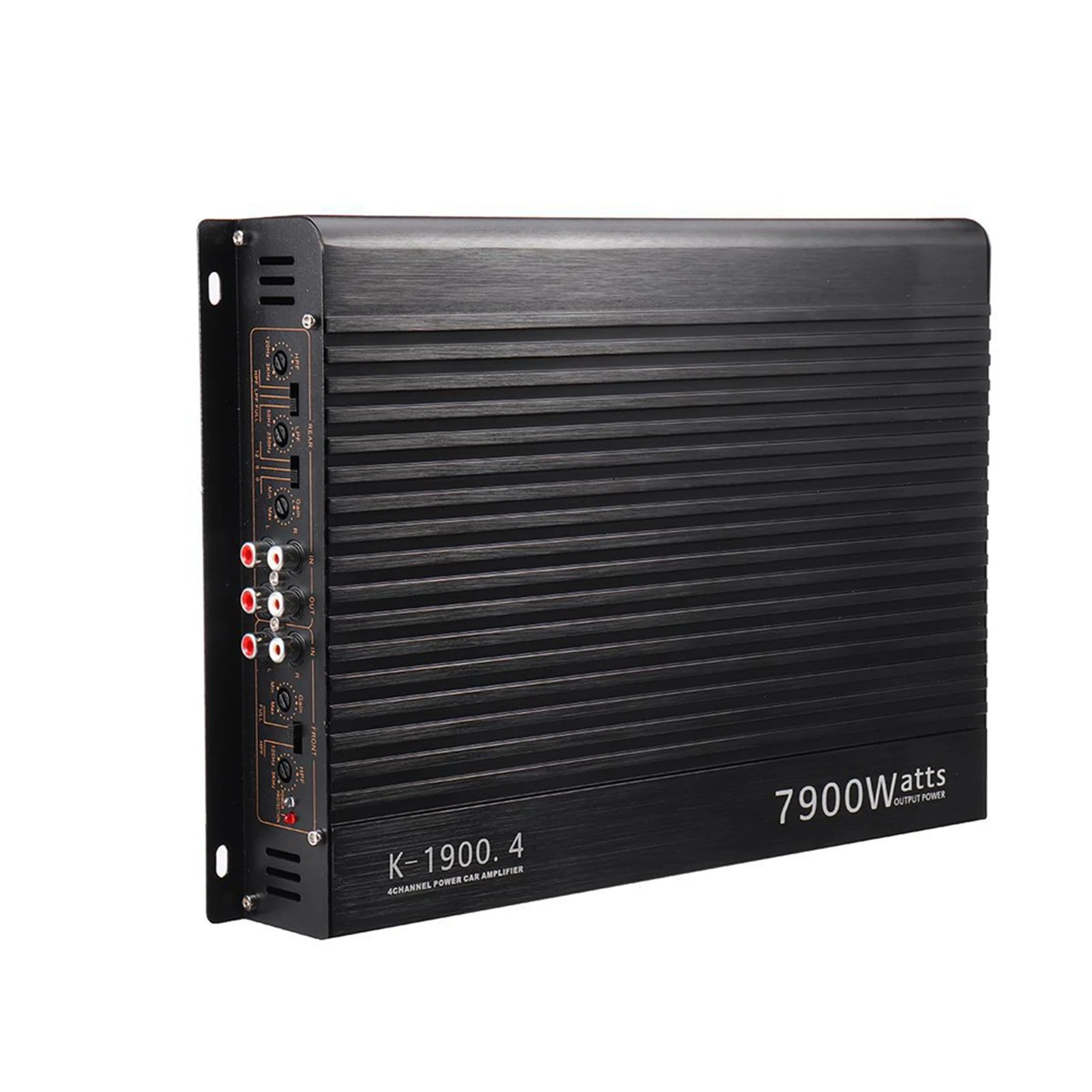 Car Amplifier Power Amplifier Car Audio Amplifier 7900W High Power Aluminum Alloy 12V 4 Channel Car Stereo Power Amplifier Black