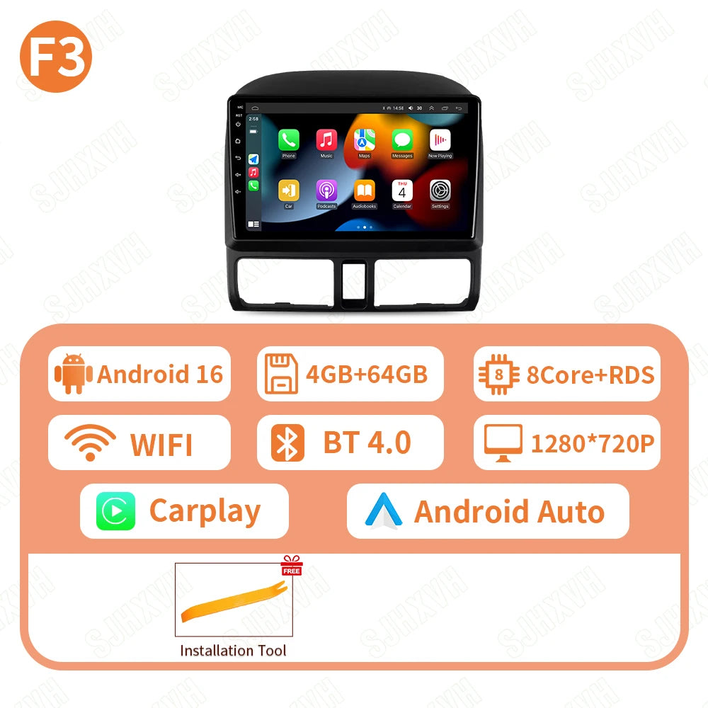 Android 16 Car For Honda CR-V CRV 2001 2002 2003 2004 2005 2006 Automotive Multimedia Video Player Navigation GPS Carplay Screeo