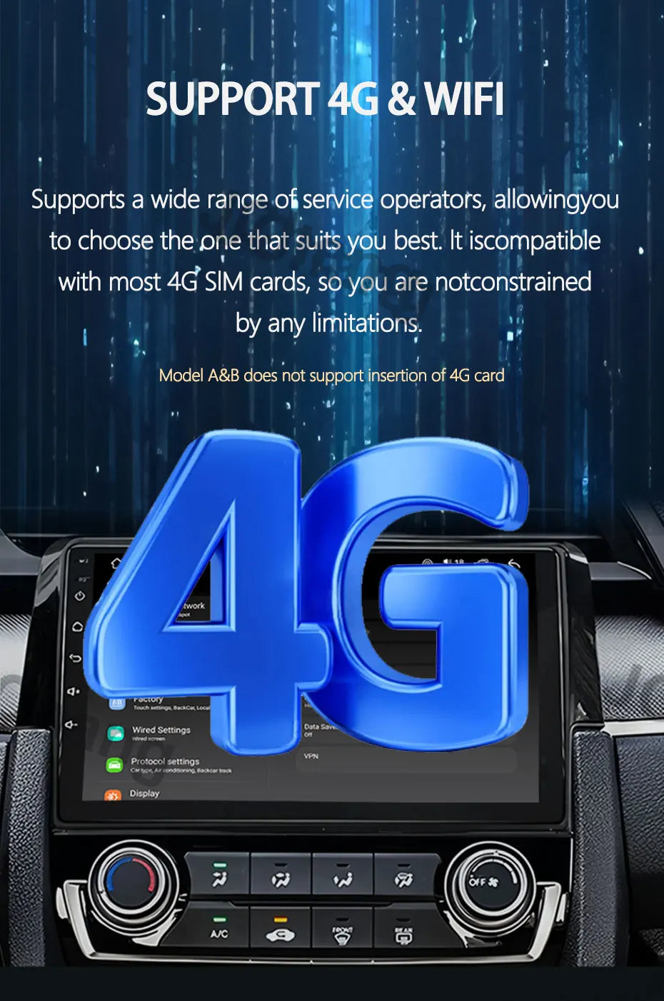 Autoradio Android 2Din for KIA Pegas Soluto 2017-2021 | 9" QLED GPS Navigation CarPlay Bluetooth WiFi