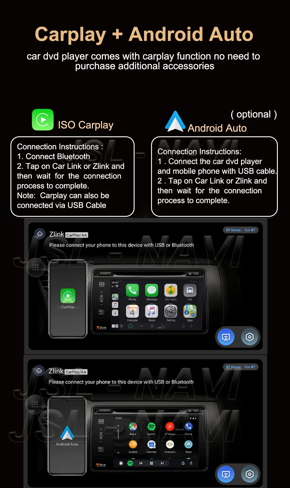 Android 16 Car Radio For Honda CR-V 3 RE CRV 2007 - 2011 Navigation GPS Multimedia Player Stereo WiFi+4G BT Carplay+Auto 2 DIN