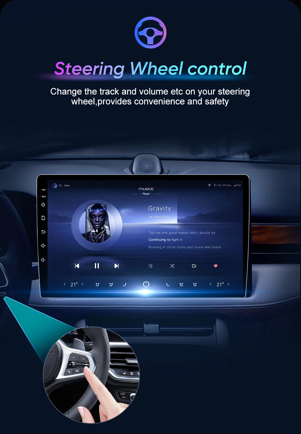 Android Car Radio for KIA RIO K3 2015-2017 | 9" Touch Screen GPS Navigation Wireless CarPlay Android Auto