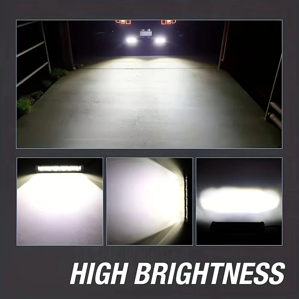 Barra LED 8" Off-Road 30W 6500K IP68 para Camiones, SUV y ATV