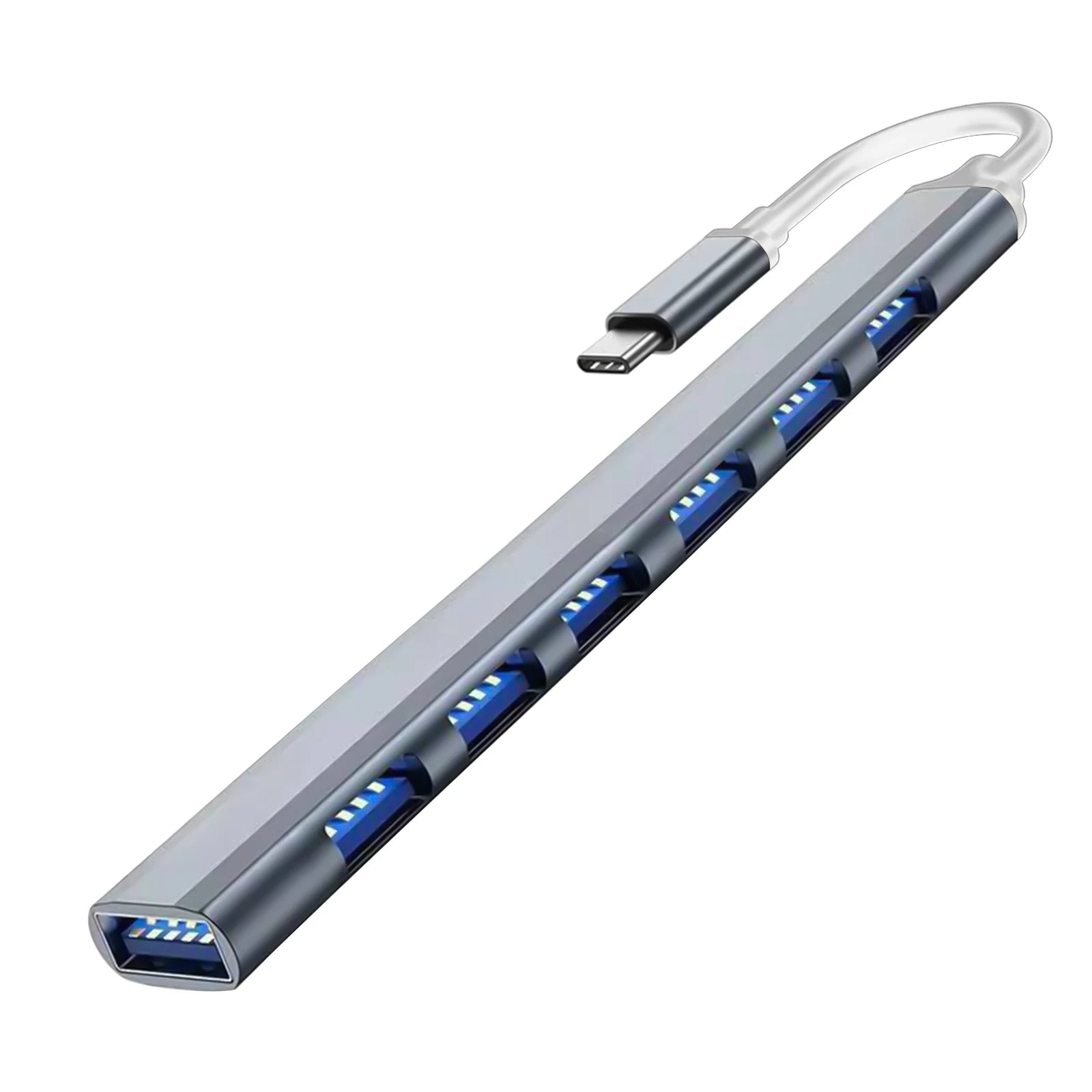 Hub USB 7 Puertos Tipo C USB 3.0 para MacBook, PC y Laptop
