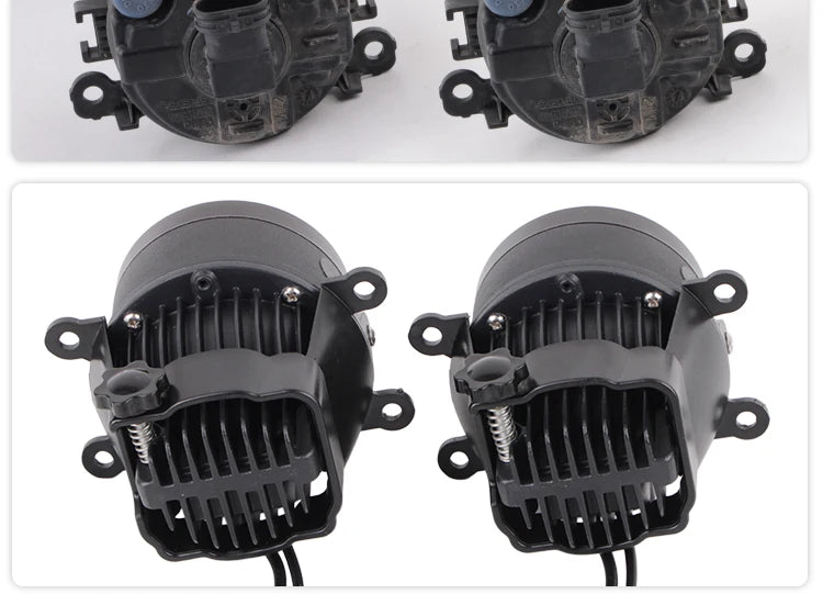 H11 LED Fog Light Headlight Bulb Pure White Light Dual LED Projector Lens High and Low Beam High Power 80W Universal Fog Lights
