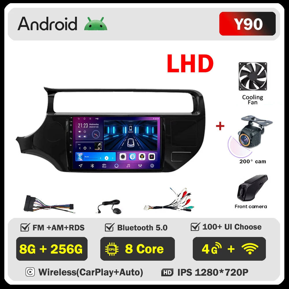 Android Car Radio for KIA RIO K3 2015-2017 | 9" Touch Screen GPS Navigation Wireless CarPlay Android Auto