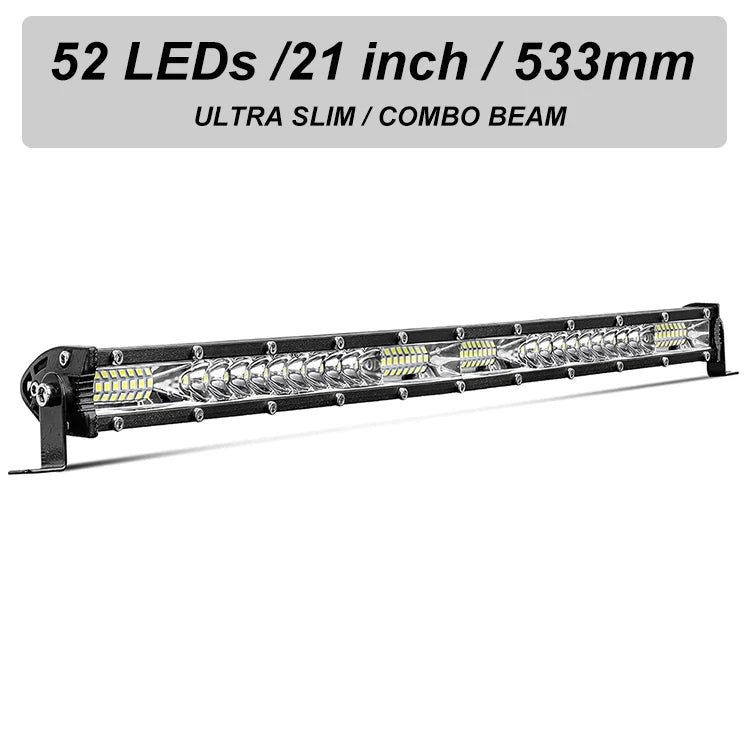 Barra LED Off-Road Spot/Flood 78W IP68 12V/24V para Camiones y SUV