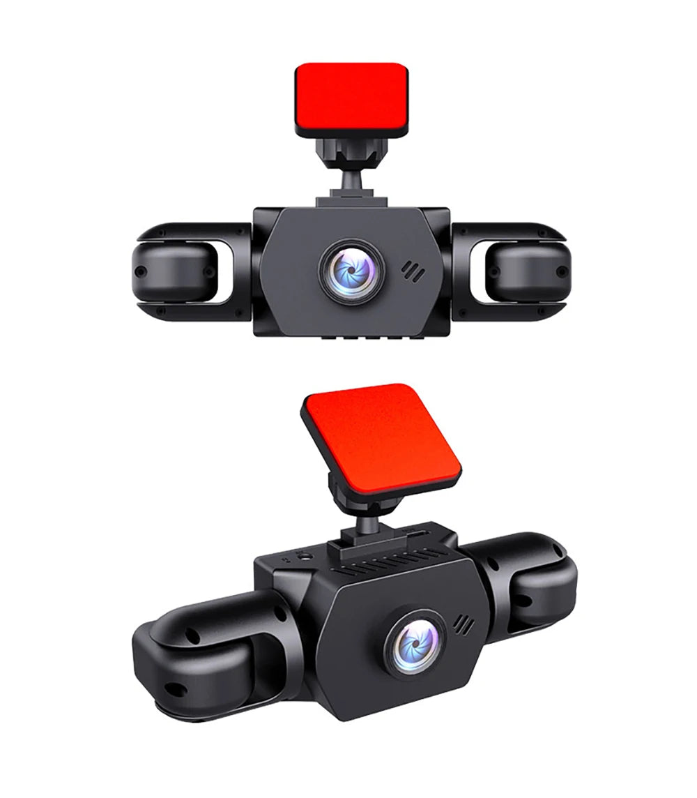 Dash Cam 4 Cámaras HD con Visión Nocturna y Grabación 24H