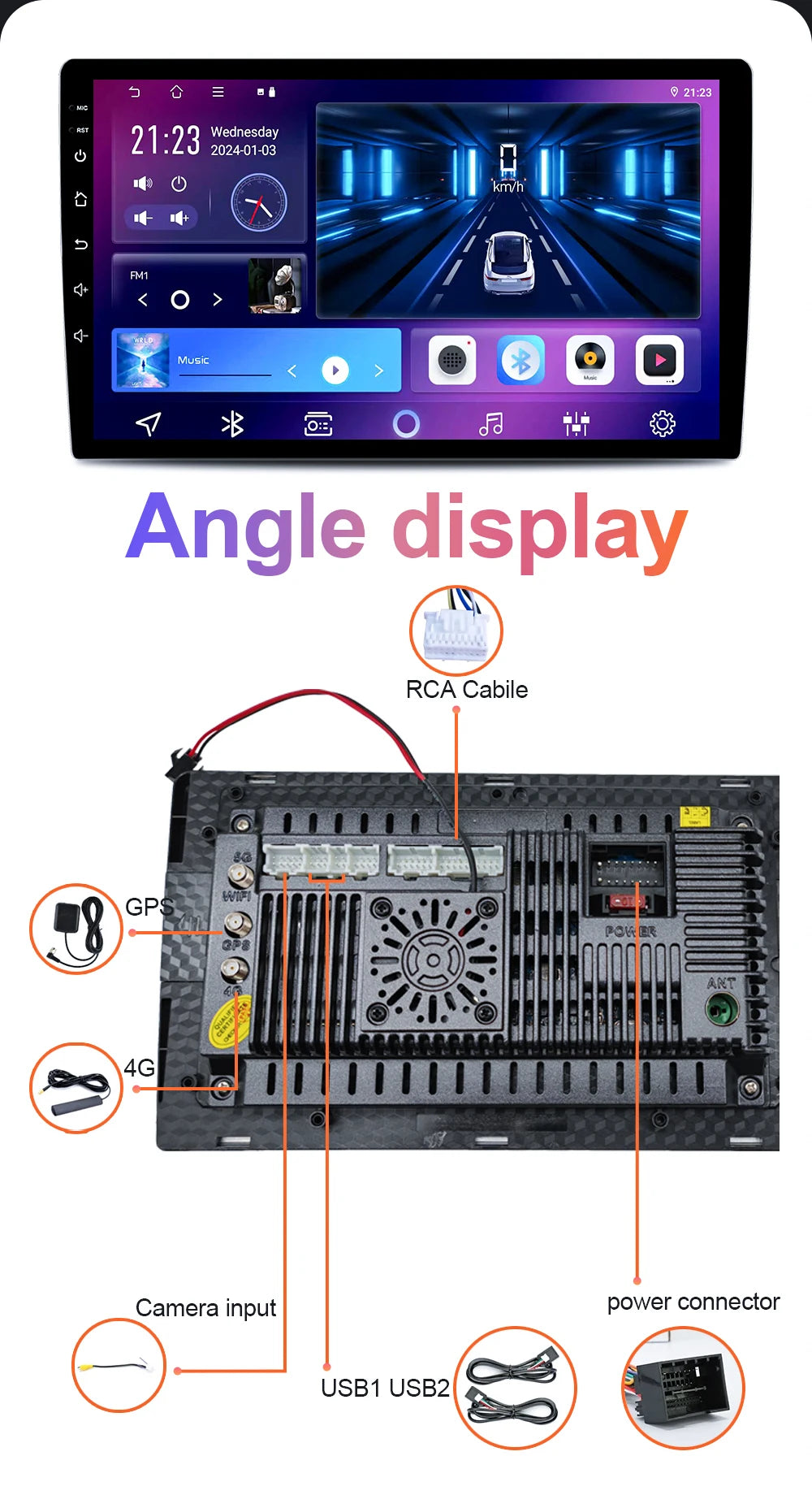 Android Car Radio for KIA RIO K3 2015-2017 | 9" Touch Screen GPS Navigation Wireless CarPlay Android Auto