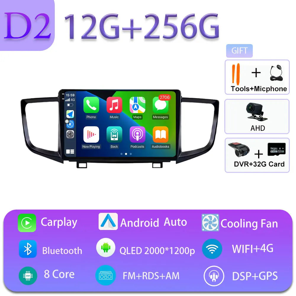 Radio Android 10" para Honda Pilot 2016-2019 con GPS y Bluetooth